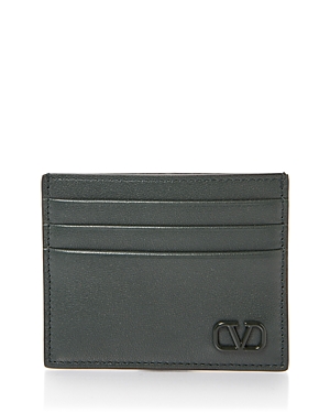 Valentino Garavani Leather Card Holder In Mountain View