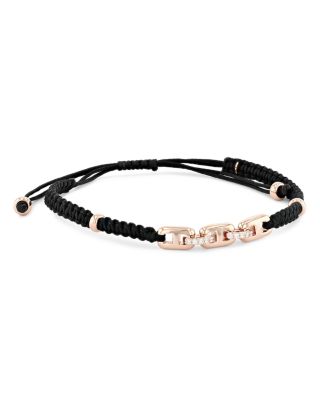 Alberto Milani Men's 18K Rose Gold & Diamond Woven Bracelet