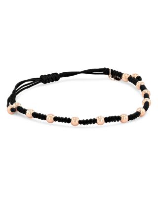 Alberto Milani Men's 18K Rose Gold Beaded Woven Bracelet