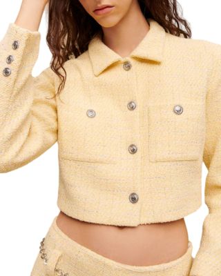avouavou★韓国ドラマ協賛★TWEED DOUBLE CROP JACKET 4色 BISOWN 