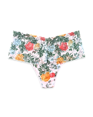 Hanky Panky Print Retro Lace Thong In Last Promise