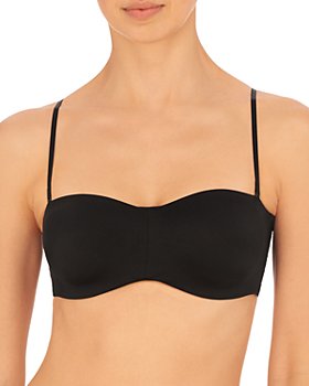  Womens Lace Bandeau Strapless Minimizer Bra Underwire Plus  Size Black 32C