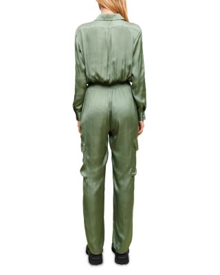 【PORTERNA】Amid Cargo Jumpsuit Maje Paicy Satin Cargo Jumpsuit | Bloomingdale's