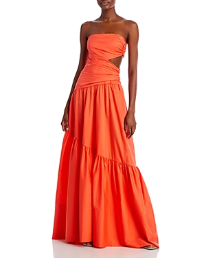 Shop A.l.c Lark Strapless Maxi Dress In Spiced Coral