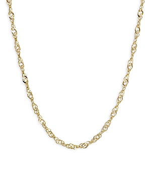 Bloomingdale's 14K Yellow Gold Solid Singapore Chain Necklace, 18
