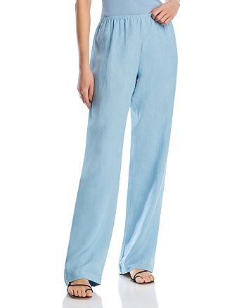 Donni Ribbed Tank & Cotton Wide Leg Pants | Bloomingdale's
