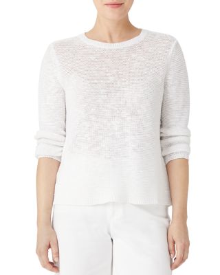 Eileen Fisher Organic Linen Organic Cotton Crewneck Sweater Bloomingdale s