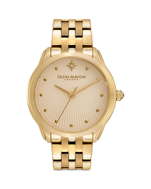 Olivia Burton Women's Celestial Starlight Ion Plated Gold-tone Steel Watch 36mm In Gold