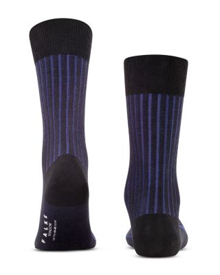 Shadow Mercerized Cotton & Nylon Dress Socks