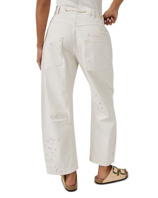 We The Free Moxie Low Slung Pull On Drawstring Barrel Jeans