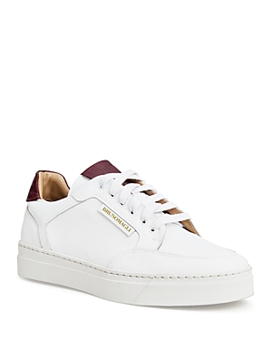 Shop Bruno Magli Men's Severo Lace Up Sneakers In White/bord