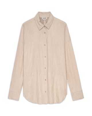 Tamara Crinkled Leather Shirt