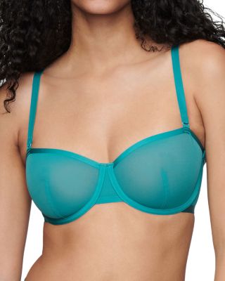 Cuup The Balconette Mesh Bra In Aqua