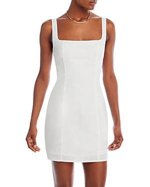 Aqua Sleeveless Sheath Mini Dress - 100% Exclusive In White