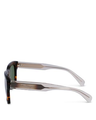 Classic Logo Flat Rectangular Sunglasses, 56mm
