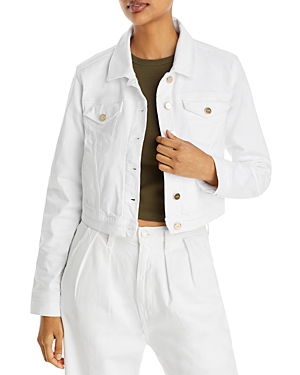 Paige Vivienne Relaxed Jacket With Raw Hem In Crisp White