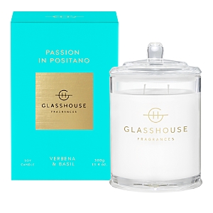 Shop Glasshouse Fragrances Passion In Positano Verbena & Basil Candle, 13.4 Oz. In Clear