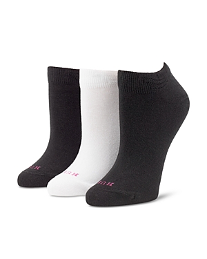 Hue The Perfect Low Cut Sneaker Socks, Set Of 3 In Black/white
