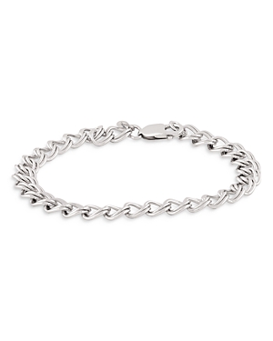 Bloomingdale's Sterling Silver Medium Parallel Curb Chain Bracelet - 100% Exclusive