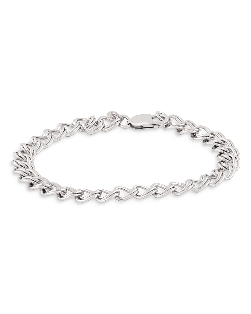 Bloomingdale's Fine Collection Sterling Silver Medium Parallel Curb Chain Bracelet