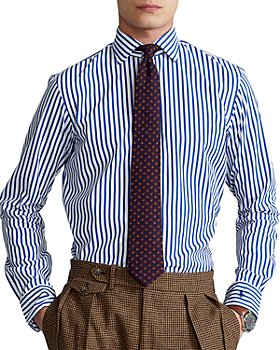 Bespoke -Light Blue Stripe Shirt with White Collars & Cuffs