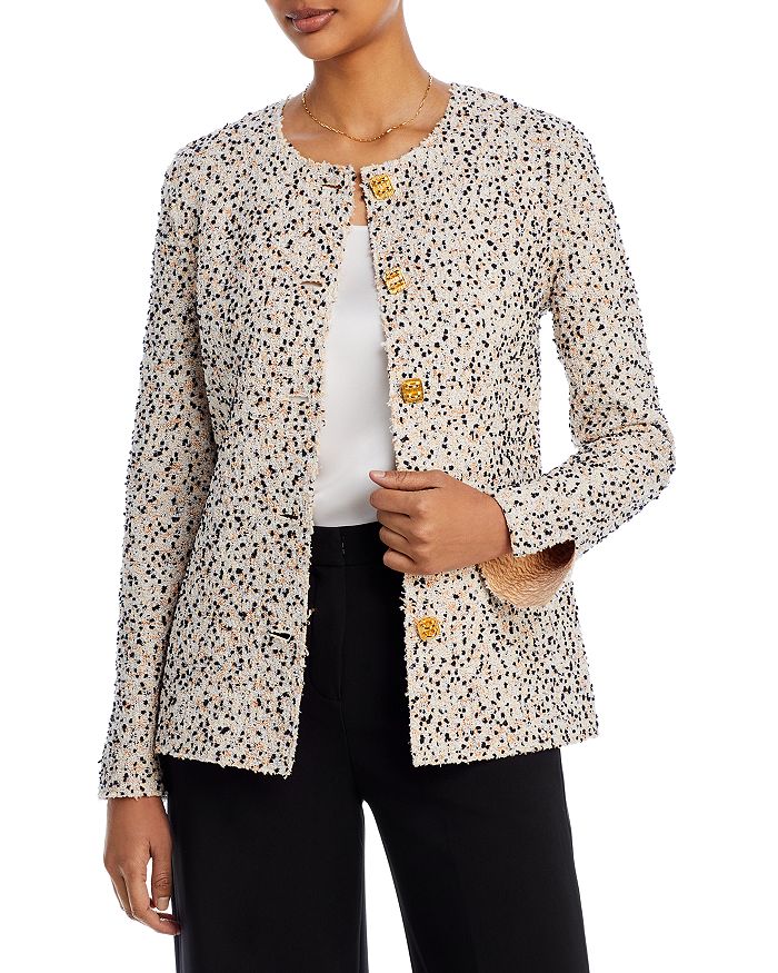St. John Novelty Texture Jacket Bloomingdale's