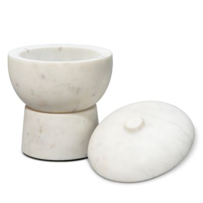 Bennett Marble Storage Bowl with Lid - Medium