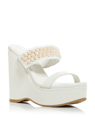 Jimmy Choo Women's Amoure 130 Embellished Wedge Slide