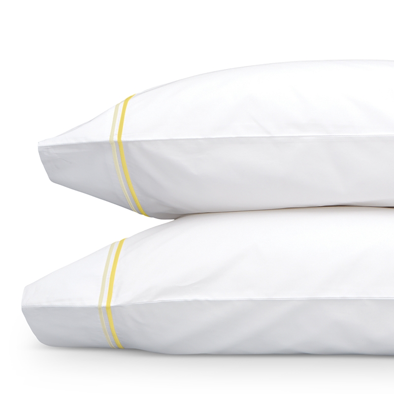 Matouk Essex King Pillowcase, Pair In Lemon