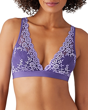 Wacoal Embrace Lace Convertible Plunge Soft Cup Wireless Bra In Mystical