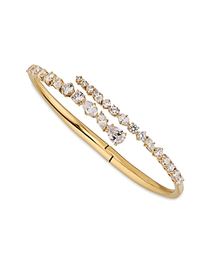 Nadri Flutter Cubic Zirconia Bypass Bracelet In Gold