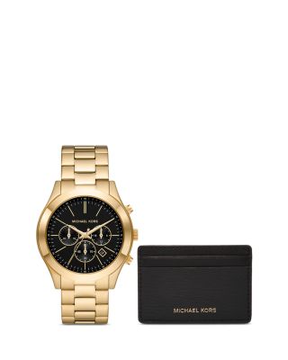 Michael Kors Men's Slim Runway Quartz Chronograph Gold-tone