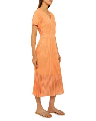 Pleated Midi Dress