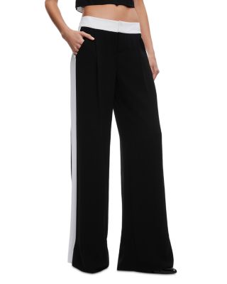 Alice and Olivia Eric Mid Rise Wide Leg Pants Bloomingdale s