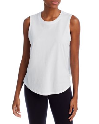 Aqua Athletic Scallop Hem Tank Top - Exclusive