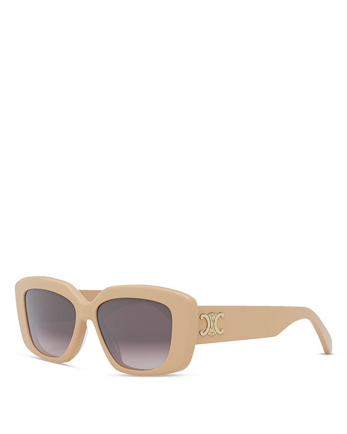 Celine Triomphe Rectangular Sunglasses, 55mm - Beige/Brown Gradient