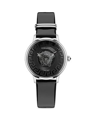 Versace Black and Silver Medusa Watch Versace Medusa Icon Quartz Silver Dial Ladies Watch  main image 2