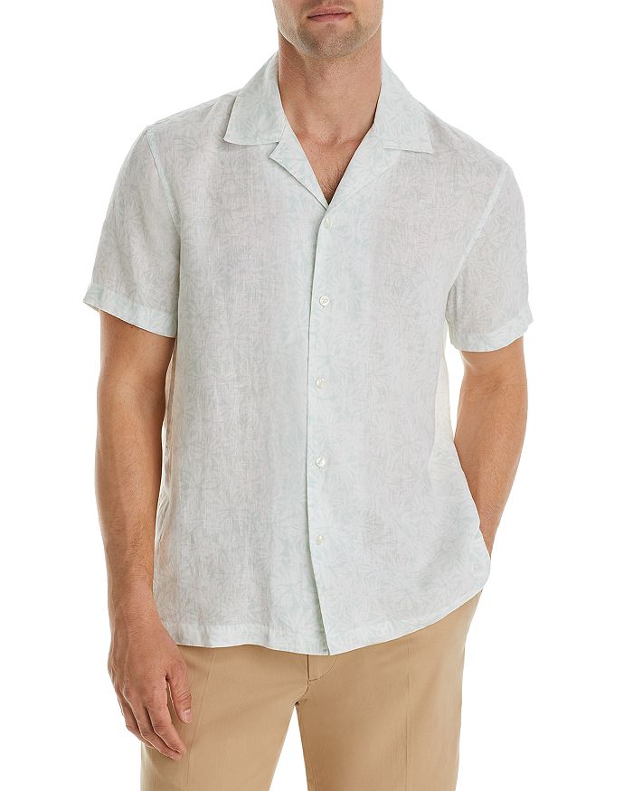 Michael Kors - Linen Relaxed Fit Button Down Camp Shirt