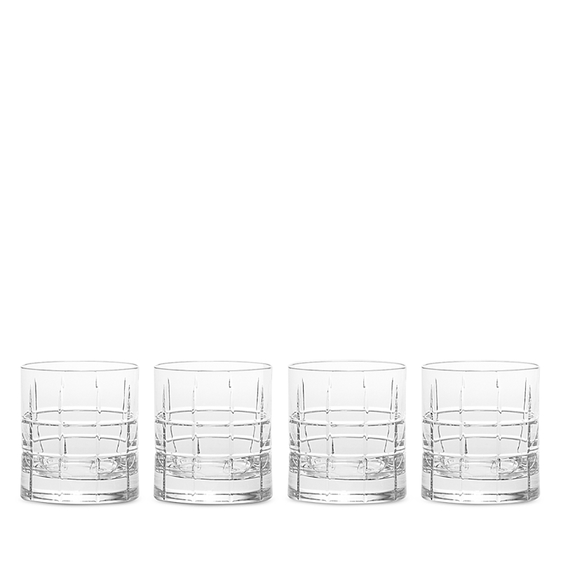 Orrefors Street 8 Oz. Old Fashioned Glasses, Set Of 4 In Clear