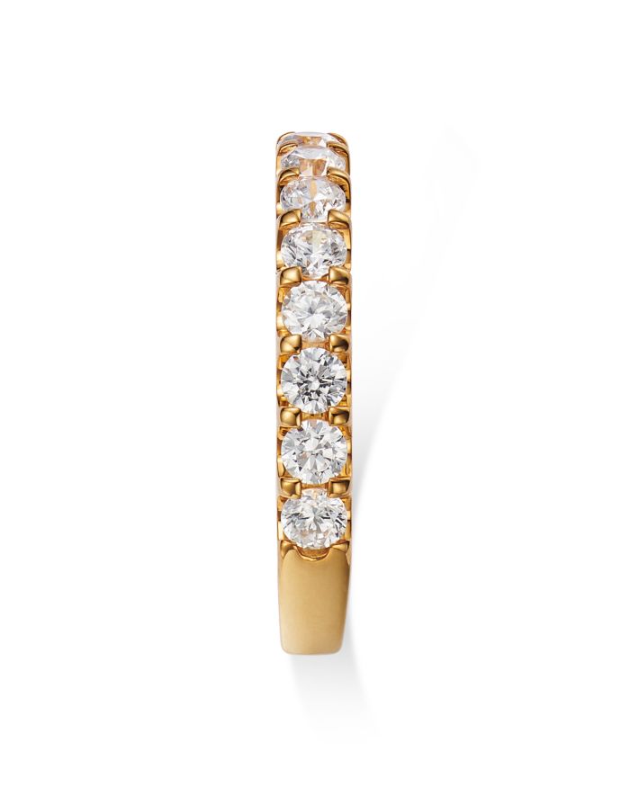 Round Cut Certified Diamond Band in 14K Yellow Gold