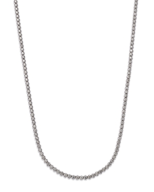 Bloomingdale's Diamond Crown Set Tennis Necklace in 14K White Gold, 6.0 ct. t.w. - 100% Exclusive