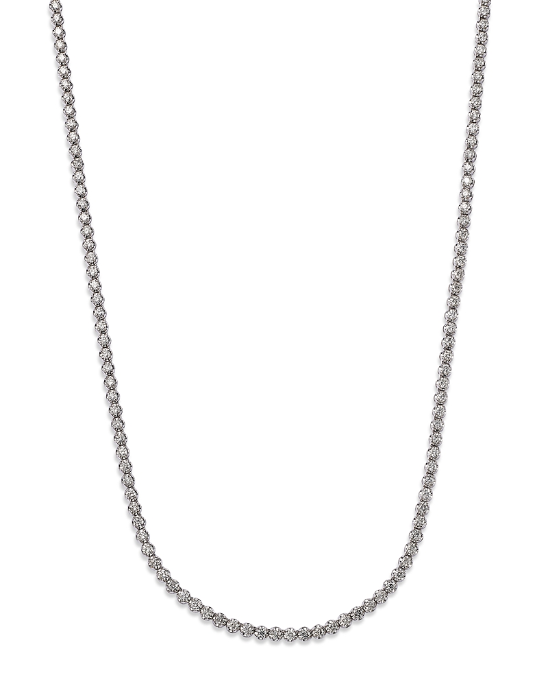 Bloomingdale's Diamond Crown Set Tennis Necklace In 14k White Gold, 6.0 Ct. T. W. - Exclusive In White