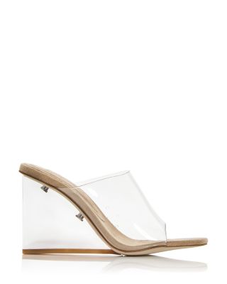 Women's Clear Wedge Slide Sandals 
