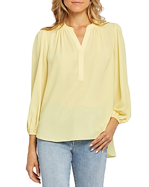 Nydj Puff Sleeve Popover Shirt In Mimosa