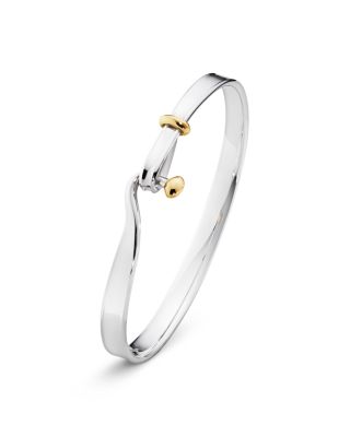 Men's 18K Yellow Gold & Sterling Silver Torun Bangle Bracelet
