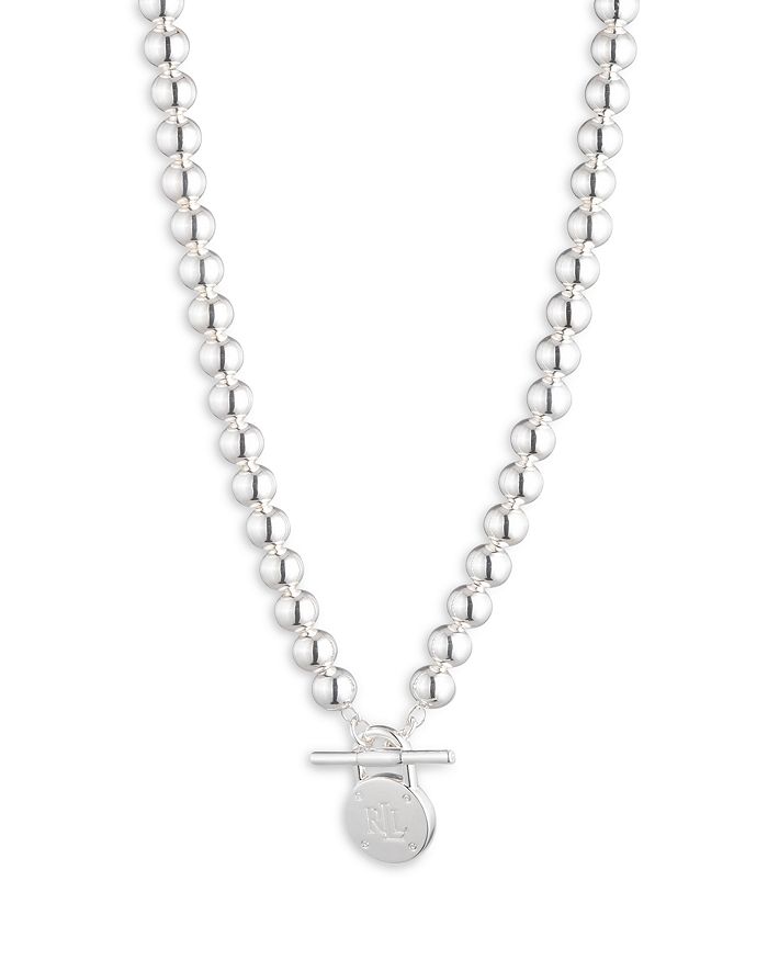 Ralph Lauren Ralph Lauren Logo Padlock Beaded Pendant Necklace in