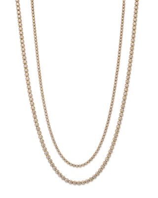 Bloomingdale's Fine Collection - Diamond Crown Set Tennis Necklace in 14K Yellow Gold, 4.0-8.0 tcw