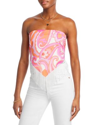 Line & Dot Mara Scarf Strapless Top | Bloomingdale's