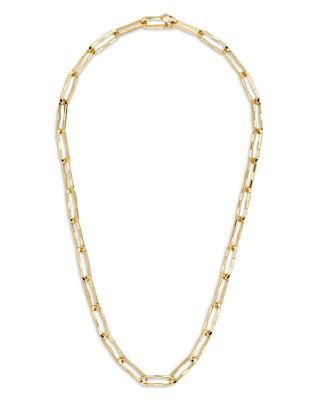 Gucci - 18K Yellow Gold Link to Love Large Square Link Chain Necklace, 19.6"