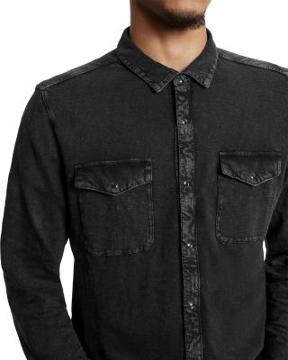 Arvon Cotton Textured Knit Button Down Western Shirt 